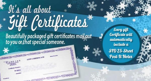 2021 Gift Certificates - Holiday