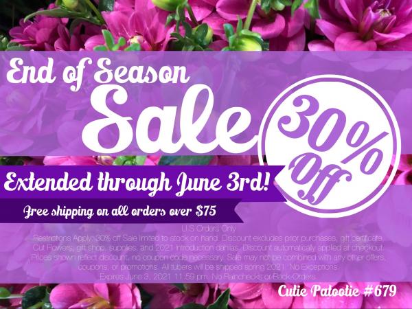 SPRING SALE 30% OFF ALL TUBERS - SALE EXTENDED TO JUNE 3RD!