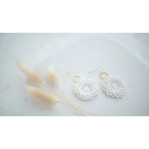 Large Dahlia Dangle Earrings